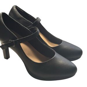 Clarks Black Women's Heels with Strap